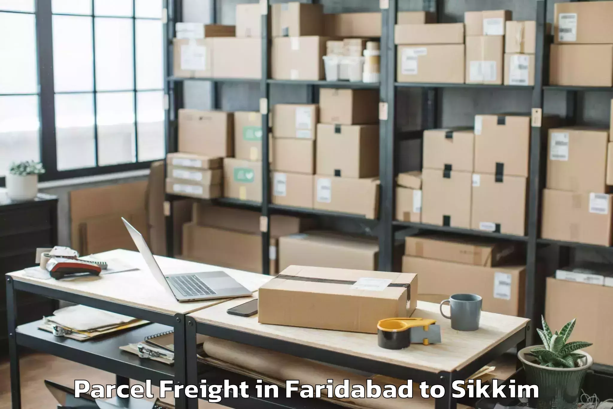 Book Faridabad to Mangan Parcel Freight